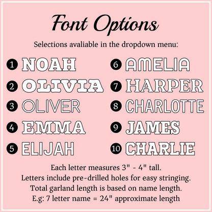 Custom name garland painting craft kit for kids