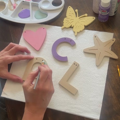 Custom name garland painting craft kit for kids