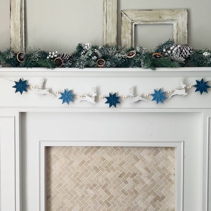 Nordic reindeer garland - 6 colours available