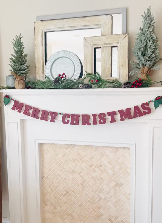 Merry Christmas garland