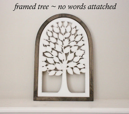 Personalized family tree, farmhouse window arch sign
