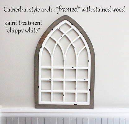 Farmhouse window arch, church window, 3 sizes, choose your own colors