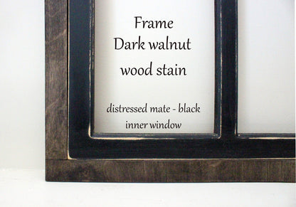 Large farmhouse window 30”x30” size, choose your colors