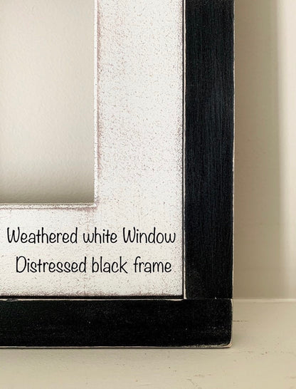 Large farmhouse window 30”x30” size, choose your colors