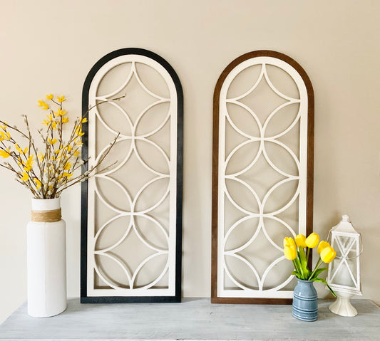 Tall skinny farmhouse window decoration for wall, 42” tall