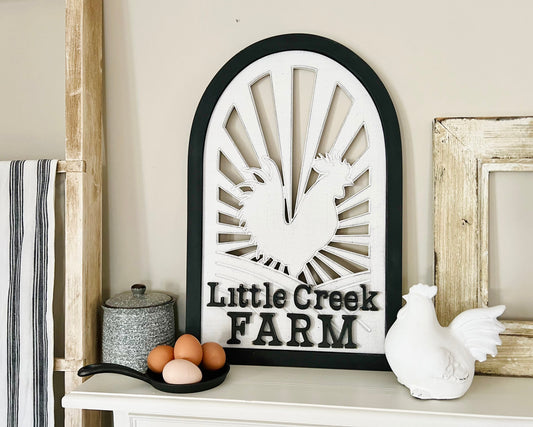 Personalized farm or homestead sign with your name